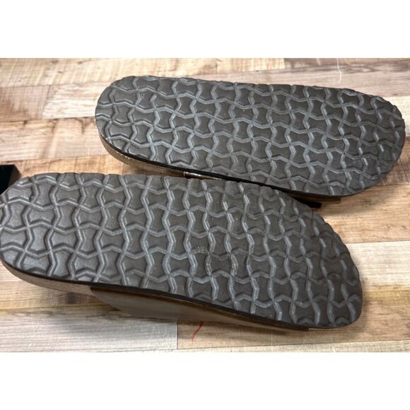 ChusionAire Two Strap Leather Sandals In Dark Brown Womens 8.5M - Picture 7 of 7